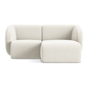 Béžová zamatová rohová pohovka (pravý roh/s leňoškou) Lani – Makamii vyobraziť