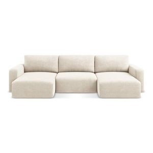 Krémovobiela ženilková rozkladacia/s úložným priestorom rohová pohovka (do tvaru "U") Kona – Makamii vyobraziť