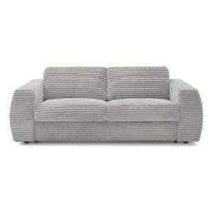 Svetlosivá menčestrová pohovka na každodenné spanie/rozkladacia 240 cm Hugo – Bobochic Paris vyobraziť