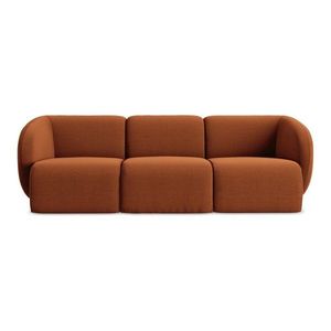 Zamatová pohovka v terakotovej farbe 244 cm Lani – Makamii vyobraziť