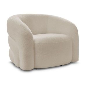 Béžové otočné kreslo z textílie buklé Elina – Bobochic Paris vyobraziť