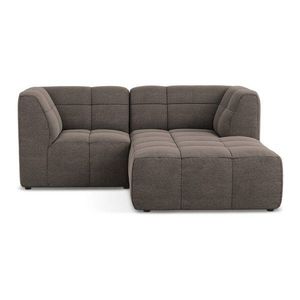 Hnedá rohová pohovka z textílie buklé (pravý roh/s leňoškou) Aloha – Makamii vyobraziť