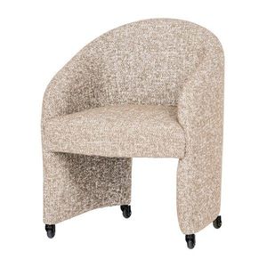 Béžová čalúnená kancelárska stolička Cordo – WOOOD vyobraziť