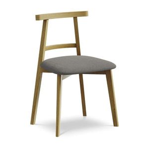 Sivá jedálenská stolička z masívneho dreva Ohelo – Makamii vyobraziť