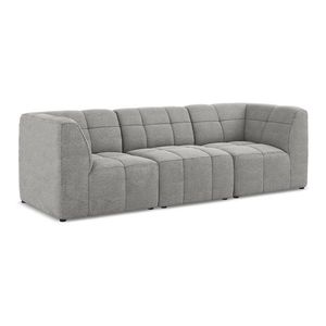 Sivá pohovka z textílie buklé 255 cm Aloha – Makamii vyobraziť