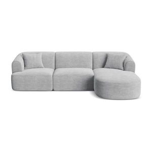 Svetlosivá menčestrová rohová pohovka (pravý roh/s leňoškou) Campi – Cosmopolitan Design vyobraziť