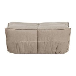 Taupe čalúnená zamatová podnožka Cluster – vtwonen vyobraziť