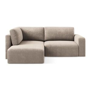 Béžová ženilková rozkladacia/s úložným priestorom rohová pohovka (ľavý roh/do L) Kona – Makamii vyobraziť