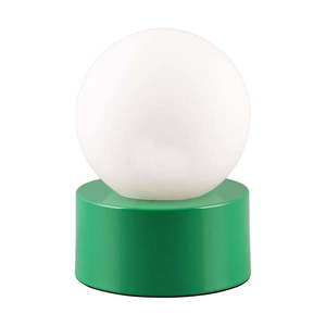 Zelená stolová lampa so skleneným tienidlom (výška 17 cm) Countess – Reality vyobraziť