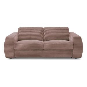 Ružová menčestrová pohovka na každodenné spanie/rozkladacia 240 cm Hugo – Bobochic Paris vyobraziť