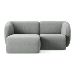 Sivá ženilková rohová pohovka (ľavý roh/s leňoškou) Lani – Makamii vyobraziť