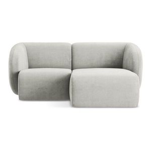 Svetlosivá ženilková rohová pohovka (pravý roh/s leňoškou) Lani – Makamii vyobraziť