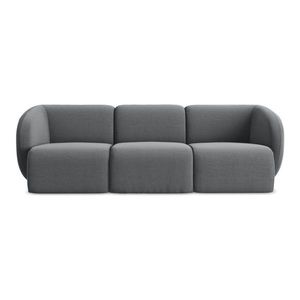 Sivá zamatová pohovka 244 cm Lani – Makamii vyobraziť