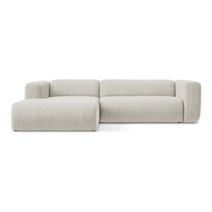 Béžová rohová pohovka (ľavý roh/s leňoškou) Ekahi – Makamii vyobraziť