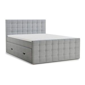 Sivá boxspring posteľ s úložným priestorom 160x200 cm Tasca – Maison de Rêve vyobraziť