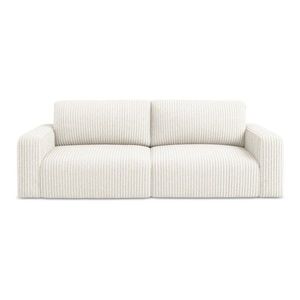 Krémovobiela menčestrová rozkladacia/s úložným priestorom pohovka 252 cm Kona – Makamii vyobraziť