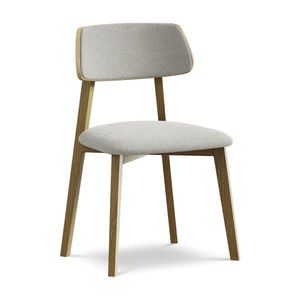 Svetlosivá jedálenská stolička z masívneho dreva Niu – Makamii vyobraziť