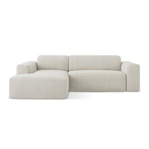 Béžová rohová pohovka (ľavý roh/s leňoškou) Keli – Makamii vyobraziť