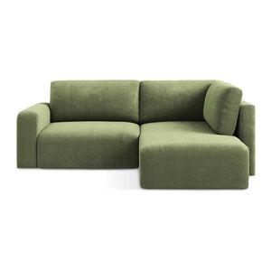 Zelená ženilková rozkladacia/s úložným priestorom rohová pohovka (pravý roh/do L) Kona – Makamii vyobraziť