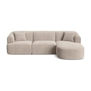 Svetlohnedá menčestrová rohová pohovka (pravý roh/s leňoškou) Campi – Cosmopolitan Design vyobraziť