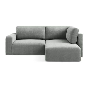 Sivá ženilková rozkladacia/s úložným priestorom rohová pohovka (pravý roh/do L) Kona – Makamii vyobraziť