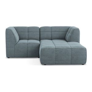 Modrá rohová pohovka z textílie buklé (pravý roh/s leňoškou) Aloha – Makamii vyobraziť