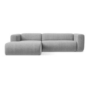 Svetlosivá rohová pohovka (ľavý roh/s leňoškou) Ekahi – Makamii vyobraziť