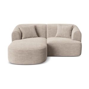 Svetlohnedá menčestrová rohová pohovka (ľavý roh/s leňoškou) Campi – Cosmopolitan Design vyobraziť