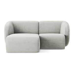 Svetlosivá ženilková rohová pohovka (ľavý roh/s leňoškou) Lani – Makamii vyobraziť