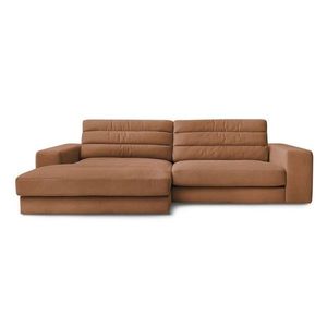 Oranžová zamatová rohová pohovka (ľavý roh/s leňoškou) Sierra – Bobochic Paris vyobraziť