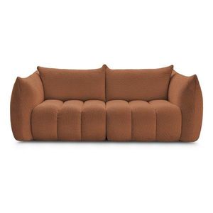 Oranžová pohovka z textílie buklé 234 cm Azra – Bobochic Paris vyobraziť