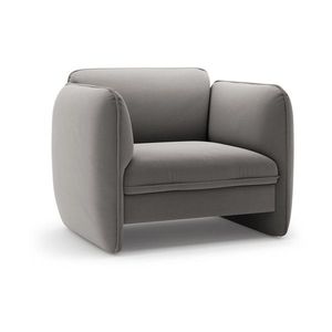 Tmavosivé zamatové kreslo Georgia – Micadoni vyobraziť