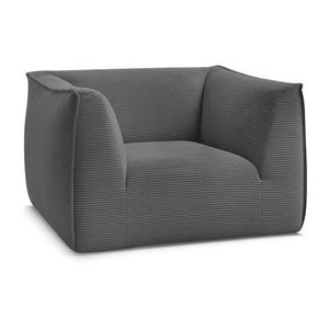 Tmavosivé menčestrové kreslo Giorgia – Bobochic Paris vyobraziť