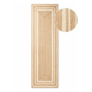 Krémovobiely/v prírodnej farbe obojstranný/ručne tkaný jutový behúň 70x200 cm Jutta – Hanse Home vyobraziť