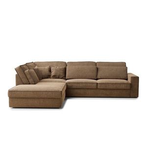 Svetlohnedá ženilková rohová pohovka (ľavý roh/do L) Kirou – Maison de Rêve vyobraziť