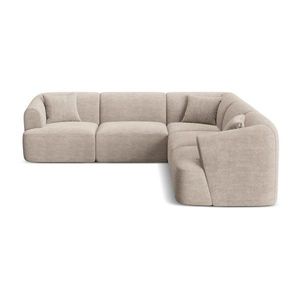 Svetlohnedá menčestrová rohová pohovka Campi – Cosmopolitan Design vyobraziť