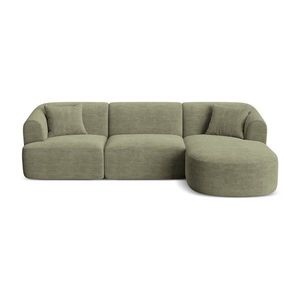 Zelená menčestrová rohová pohovka (pravý roh/s leňoškou) Campi – Cosmopolitan Design vyobraziť