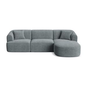 Tmavosivá menčestrová rohová pohovka (pravý roh/s leňoškou) Campi – Cosmopolitan Design vyobraziť