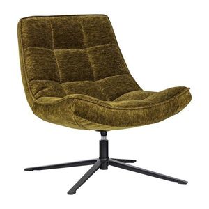 Zelené otočné ženilkové kreslo Maudi – WOOOD vyobraziť