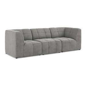 Sivá zamatová pohovka 255 cm Aloha – Makamii vyobraziť