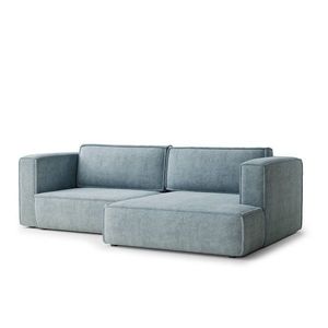 Svetlomodrá ženilková rozkladacia/s úložným priestorom rohová pohovka (pravý roh/s leňoškou) Velto – Maison de Rêve vyobraziť