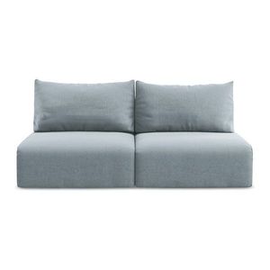 Modrá zamatová rozkladacia/s úložným priestorom pohovka 216 cm Kalena – Makamii vyobraziť