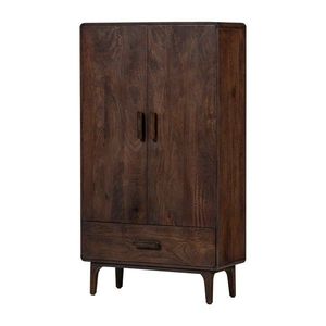 Skrinka z mangového dreva v tmavo prírodnej farbe 85x150x35 cm Liya – WOOOD vyobraziť