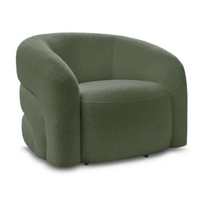 Zelené otočné kreslo z textílie buklé Elina – Bobochic Paris vyobraziť