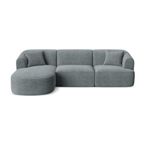 Tmavosivá menčestrová rohová pohovka (ľavý roh/s leňoškou) Campi – Cosmopolitan Design vyobraziť