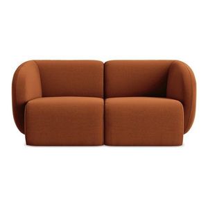 Zamatová pohovka v terakotovej farbe 174 cm Lani – Makamii vyobraziť