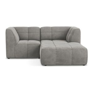 Sivá zamatová rohová pohovka (pravý roh/s leňoškou) Aloha – Makamii vyobraziť