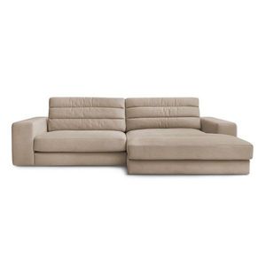 Taupe zamatová rohová pohovka (pravý roh/s leňoškou) Sierra – Bobochic Paris vyobraziť