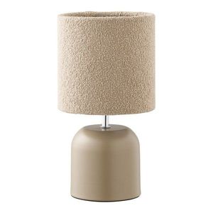 Béžová kovová stolová lampa s textilným tienidlom (výška 24 cm) Morley – House Nordic vyobraziť