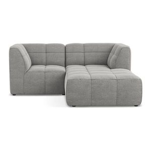 Sivá rohová pohovka z textílie buklé (pravý roh/s leňoškou) Aloha – Makamii vyobraziť